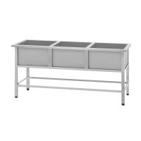 Ванна моечная ВМСн - 630/3 (1790*630*860) "Norma Inox", 3 м/о 530*530*350 (ножка профильная, тр. 40*40)