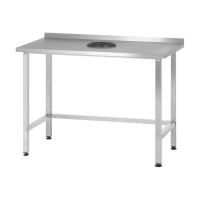 Стол производственный СПРн - 800*800*860 "Norma Ral", сбор отходов, борт (полка-обвязка разборная; ножка профильная, тр. 40*40)