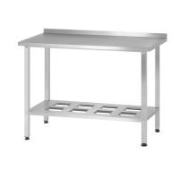 Стол производственный СПРн - 1200*800*860 "Norma Ral", борт (полка-решетка; ножка профильная, тр. 40*40)