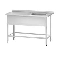 Ванна с рабочей поверхностью РПЦн - 1200*700*860 "Norma Ral", правое, м/о 500*500*300, борт, отв. д/смесит., экран (ножка угловая)