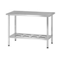 Стол производственный СПРн - 800*800*860 "Norma Ral" (полка-решетка; ножка профильная, тр. 40*40)