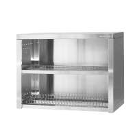 Полка навесная закрытая ПНЗн - 800*400*600 "Norma Zn", сетки "стаканы" - 1 шт., сетки "тарелки" - 1 шт. (поддон)