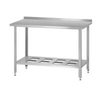 Стол производственный СПРн - 1800*600*860 "Norma Zn", борт (полка-решетка; ножка угловая)