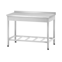 Стол производственный СПРп - 1000*600*860 "Profi Inox", борт (полка-решетка)