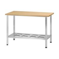 Стол кондитерский СПРн - 1200*600*860 "Norma Inox", бук/40 (полка-решетка; ножка профильная, тр. 40*40)