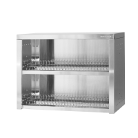 Полка навесная закрытая ПНЗн - 800*400*600 "Norma Zn", сетки "тарелки" - 2 шт. (поддон)