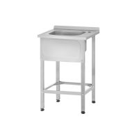 Ванна моечная ВМЦн - 600*700*860 "Norma Ral", 1 м/о 400*500*250, борт, отв. д/смесит., экран (ножка профильная, тр. 40*40)