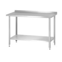 Стол производственный СПРн - 600*800*860 "Norma", борт (каркас цинк; полка сплошная, нерж. 430; ножка угловая)
