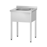 Ванна моечная ВМЦп - 700*600*860 "Profi Inox", м/о 500*400*250, борт, отв. д/смесит.