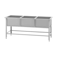 Ванна моечная ВМСн - 630/3 (1790*630*860) "Norma Ral", 3 м/о 530*530*350 (ножка угловая)