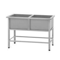 Ванна моечная ВМСн - 530/2 (1010*530*860) "Norma Ral", 2 м/о 430*430*300 (ножка профильная, тр. 40*40)