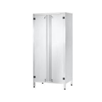 Шкаф кухонный ШЗКп - 1000*500*1800 "Profi Inox", двери распашные, полки сплошн. 2 шт., без к-та замков
