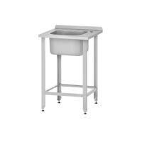 Ванна моечная ВМЦб - 600*600 "Base", 1 м/о 400*400*250, борт, отв. д/смесит.