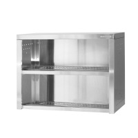 Полка навесная закрытая ПНЗн - 800*400*600 "Norma Inox", сетки "стаканы" - 2 шт. (поддон)