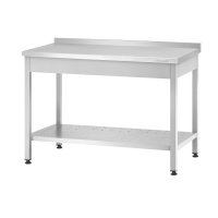 Стол производственный СПРп - 800*600*860 "Profi Inox", борт (полка перфорация)